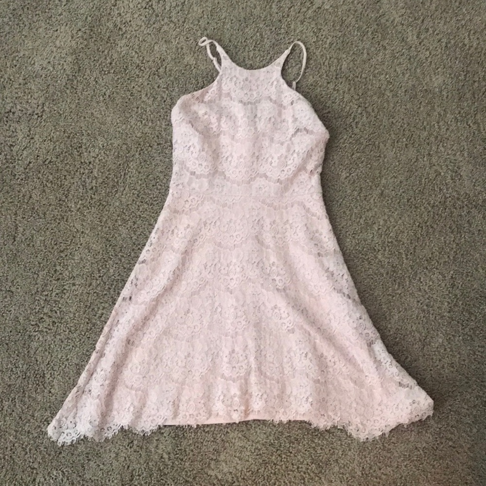 Blush Pink Lace Dress